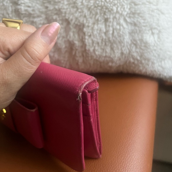 COPY - Authentic with COA Pink Prada Saffiano Long zip wallet. - Picture 9 of 14